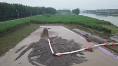 Sand- und Schlammentladung oder Entladungsplätze für die Arbeit von Absaugbaggern